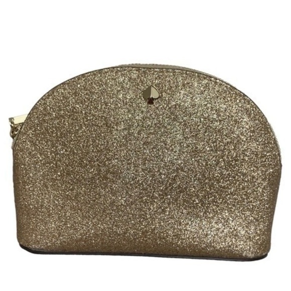 kate spade Handbags - 💛 Kate Spade Gold Glitter Small Bag 6.5” x 4.5”